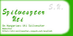 szilveszter uti business card